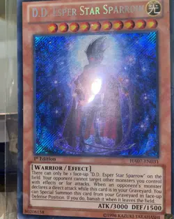 Yugioh! D.D. Esper Star Sparrow Ha07 -EN051 Hidden Arsenal Secret Rare - Image 1