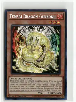 Yugioh Tenpai Dragon Genroku MP25-EN082 Prismatic Secret Rare NM 1st Ed - Image 1