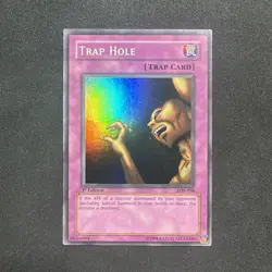 Trap Hole LOB-058 LOB Super Rare GLOSSY 1st Edition Yu-Gi-Oh LP/MP - Image 1
