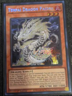 YUGIOH: 1x Tenpai Dragon Paidra MP25-EN064 Prismatic Secret Rare 2025 Mega-Pack - Image 1