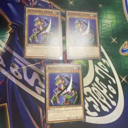 Yugioh! Alligator's Sword x3 LDK2-ENJ08 Playset NEW Unlimited NM/M - Image 1
