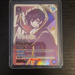 Bandai Union Arena Lelouch Lamperouge Winner Stamp UR 017 - Image 1