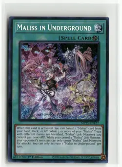 Yugioh Maliss in Underground MP25-EN127 Prismatic Secret Rare NM 1st Ed - Image 1