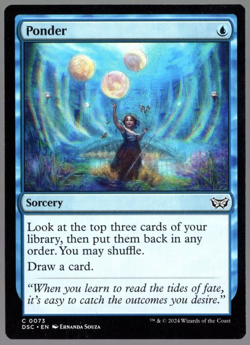 Ponder 0073 Non Foil Common Duskmourn MTG Near Mint - Image 1