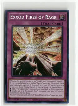 Yugioh Exxod Fires of Rage MP25-EN094 Prismatic Secret Rare NM 1st Ed - Image 1