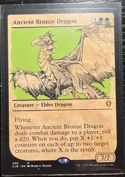 Magic The Gathering - Ancient Bronze Dragon - Showcase Commander Leg 406 - Image 1