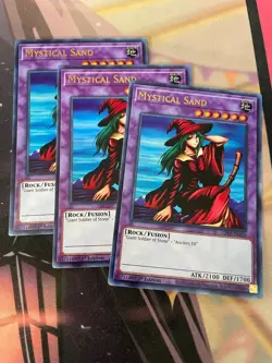 YUGIOH - MYSTICAL SAND X3 - ULTRA RARE - GFP2 - 1ST ED - NM - Image 1