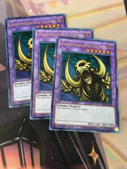 YUGIOH - GREAT MAMMOTH OF GOLDFINE X3 - ULTRA RARE - GFP2 - 1ST ED - NM - Image 1