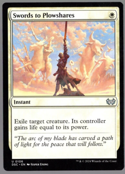 Swords to Plowshares 0106 Non Foil Uncommon Duskmourn MTG Near Mint - Image 1