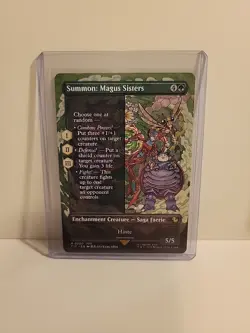Summon: Magus Sisters - (Borderless) Final Fantasy Magic the Gathering Commander - Image 1