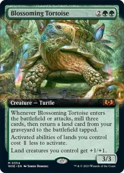 NM M - Blossoming Tortoise (Extended Art): Wilds of Eldraine - Image 1