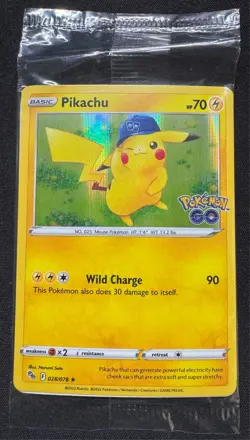 Pikachu 028/078 HOLO Pokemon GO GameStop Promo SEALED - Image 1