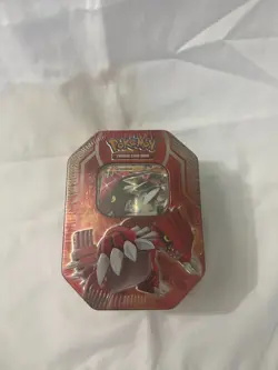 NEW FACTORY SEALED - 2015 Pokemon TCG Groudon EX Tin Legends of Hoenn - Image 1