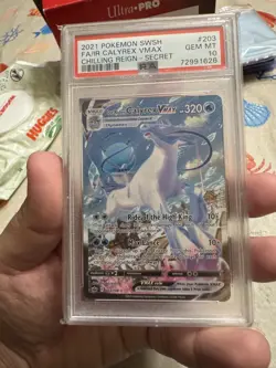 PSA 10 Ice Rider Calyrex VMAX 203/198 Swsh06: Chilling Reign POKEMON TCG CARD - Image 1