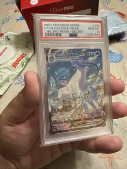 PSA 10 Ice Rider Calyrex VMAX 203/198 Swsh06: Chilling Reign POKEMON TCG CARD - Image 3