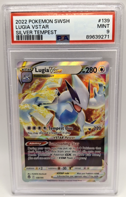 Pokemon Lugia VSTAR Ultra Rare Holo Silver Tempest 139/195 PSA 9 - 133 - Image 1