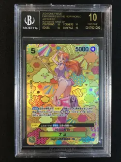 Special Alt Art Nami One Piece 2024 OP09 SP Japanese #106 BLACK LABEL BGS 10 - Image 1