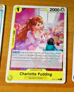 ONE PIECE ENGLISH CARD GAME CARTE PROMO Charlotte Pudding OP03-112 R EN MINT - Image 1