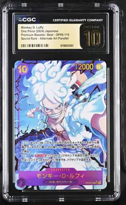 Monkey D. Luffy OP05-119 CGC 10 Pristine 2024 Alternate Art Parallel One Piece J - Image 1