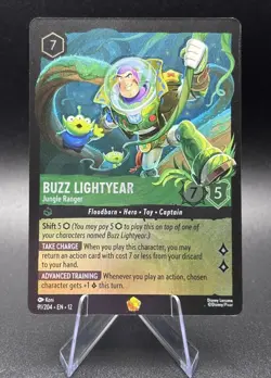 Disney Lorcana Wilds Unknown Legendary - "BUZZ LIGHTYEAR" Jungle Ranger 91/204 - Image 1