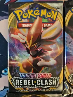 Pokemon (4) Sealed Packs Sword and Shield: Rebel Clash Complete Art Set - Image 3