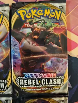 Pokemon (4) Sealed Packs Sword and Shield: Rebel Clash Complete Art Set - Image 4