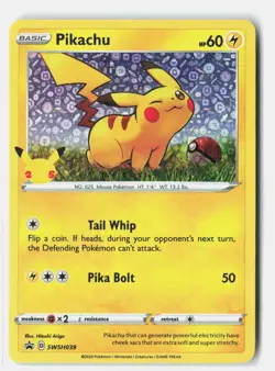 Pikachu SWSH039 HOLO Miscellaneous Cards & Products Pokemon Holo LP - Image 1