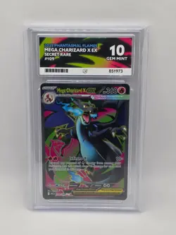 ACE 10 Charizard EX 109/094 Phantasmal Flames SR Holo Pokemon Card - Gem Mint - Image 1
