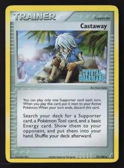 Pokemon Card - Castaway Crystal Guardians 72/100 Reverse Holo Stamped 72/100 - Image 1
