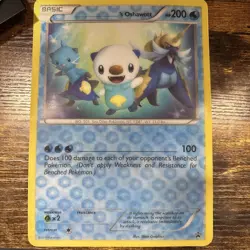 2011 Pokemon OSHAWOTT Black Star Promo JUMBO LENTICULAR Oversized B&W Box Card - Image 1