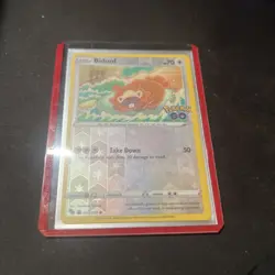 Bidoof 059/078 Peelable Ditto Reverse Holo Pokemon GO Stamp Pokemon TCG Card NM - Image 1