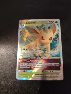 Pokemon TCG Leafeon VSTAR Crown Zenith Holo Ultra Rare Card 014/159 NM Condition - Image 1