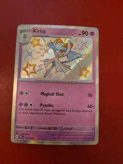 Pokemon TCG Kirlia Shiny Rare Card 154/091 Paldean Fates English Edition - Image 1