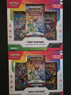 Pokemon First Partner Illustration Collection Series 1 Box with 3 Promo Cards - Image 1