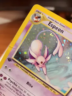 ESPEON 1ST EDITION 1/75 NEO DISCOVERY HOLO RARE DAMAGED CARD HEAVILY PLAYED - Image 4