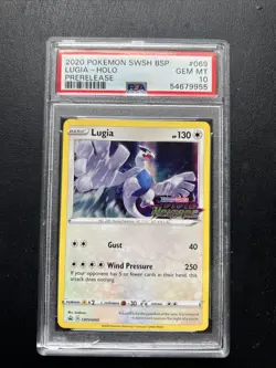 Lugia - (Prerelease) SWSH069 SWSH: Sword & Shield Promo Cards Holo - small crack - Image 1