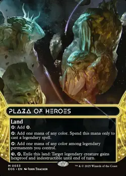 Light Play, English MTG Foil Plaza of Heroes (0033) - Foil - Borderless Edge of - Image 1