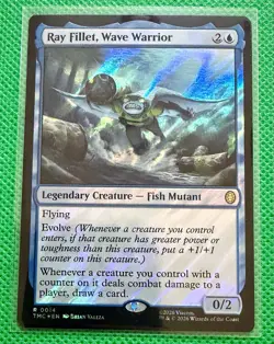 Ray Fillet Wave Warrior (Surge Foil) Commander: Teenage Mutant Ninja Turtles MTG - Image 1