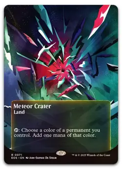 Meteor Crater (0071) (Borderless) #71 (Foil) NM Edge of Eternities EOS Magic MTG - Image 1
