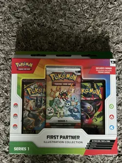 Pokemon TCG First Partner Illustration Collection Series 1 Promo Booster Box - Image 1
