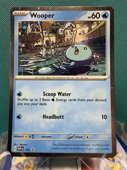 Pokemon Wooper SWIRL SVP 155 Black Star Promo Cosmos Holo English NM - Image 1