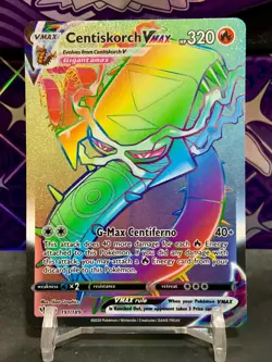 Pokemon TCG Darkness Ablaze - 191/189 Centiskorch Vmax Secret Rare Rainbow - Image 1