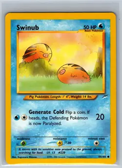 Swinub 84/105 Common Neo Destiny Pokemon Unlimited Lightly Played - Image 1