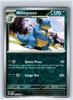 Nidoqueen 031/165 Uncommon 151 Pokemon Reverse Holo Near Mint - Image 1