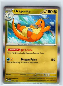 Dragonite 149/165 Rare 151 Pokemon Holo Near Mint - Image 1