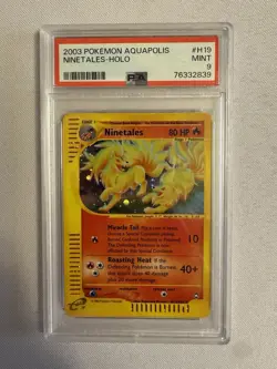 2003 Pokemon - Ninetales Holo Rare E Reader Aquapolis H19/H32 - PSA 9 Mint! WOTC - Image 2