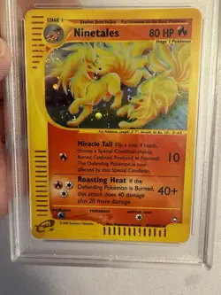 2003 Pokemon - Ninetales Holo Rare E Reader Aquapolis H19/H32 - PSA 9 Mint! WOTC - Image 3