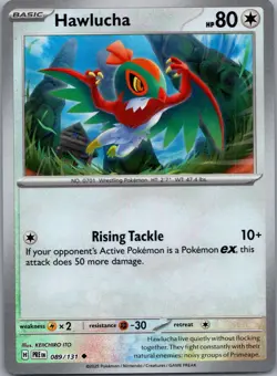 Hawlucha (Master Ball Pattern) 089/131 Prismatic Evolutions Pokemon TCG Holo NM - Image 1