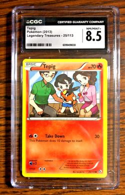 Tepig Regular Common #25 - CGC NM/MINT+ 8.5 - Legendary Treasures - Pokemon TCG - Image 1