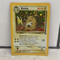 Raichu 14/62 Holo Rare French Fossil Set WOTC Pokemon (French) - Image 1